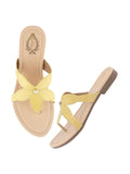 Shoetopia Womens Flat Sandals, lemon tree, 5.5