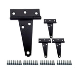 QCAA Stainless Steel Heavy Tee Hinge, 4 x 3-1/8 x 2.0mm, Black, 4 Pack, Made in Taiwan