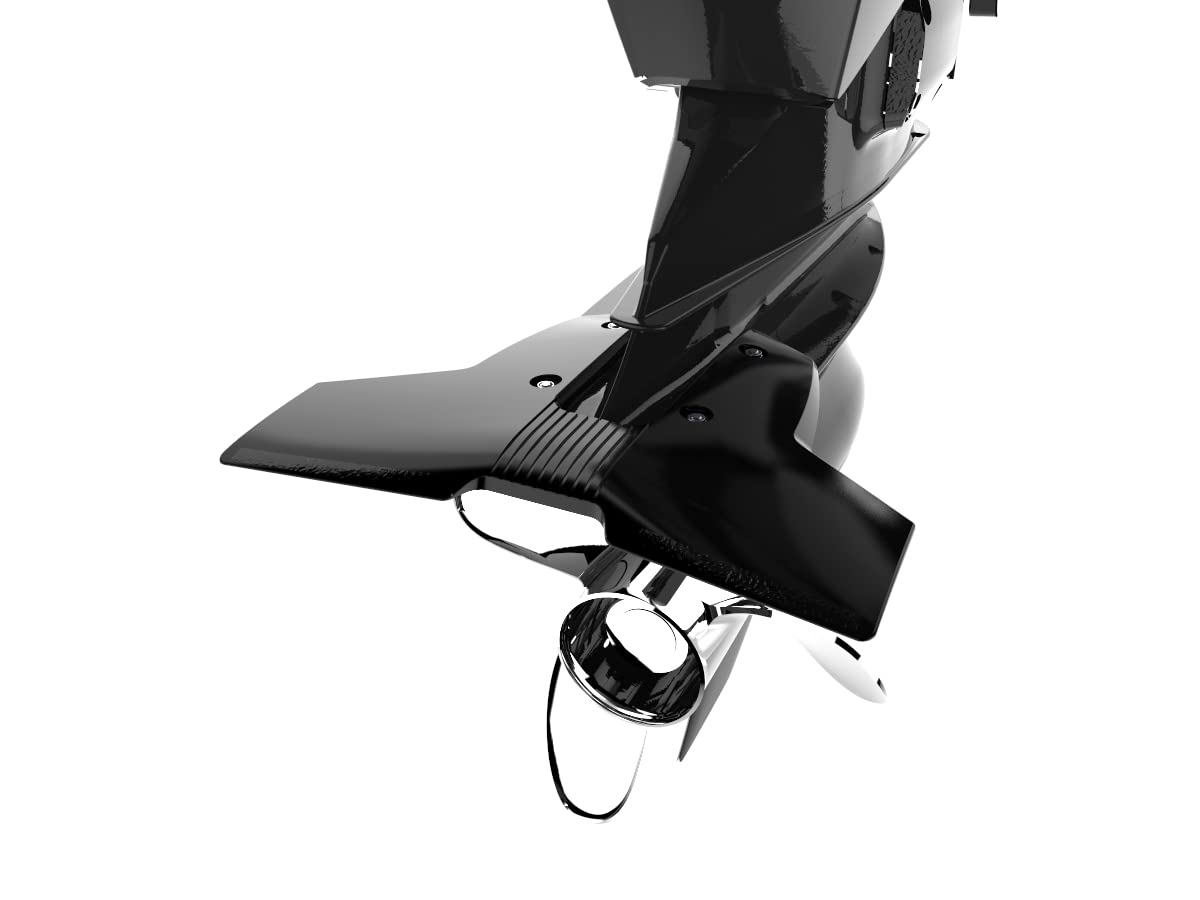 STINGRAY HYDROFOILS - Classic Junior Hydrofoils for 9.9-40 hp (Black) - Best for Small Boats - Stabilizer Fins for Outboard/Outd