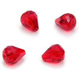 24pcs Adabele Austrian 12mm Faceted Teardrop Crystal Beads Siam Red Compatible with 5500 Swarovski Crystals Preciosa