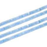Adabele 43.5 Inch Natural Blue Aquamarine Quartz Healing Gemstone 4mm x 2mm Small Heishi Tube Rondelle Beads Gem Stone Spacer (4