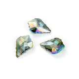50pcs Czech Faceted Crystal Glass Baroque Chandelier Pendant Drop Beads Suncatcher 22mm Large Green Peridot Shimmer
