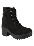 Shoetopia Women And Girls Black Boots,Black,4,B09V34NWNF