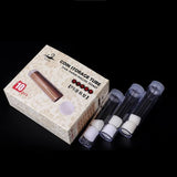 (10) Round Clear Plastic (Penny Cent) Size Coin Storage Tube Holders Screw on Lid