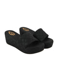 Shoetopia Stylish Quilted Stitching Black Platform Heels For Women & Girls /Uk6,Black,6,B0BYP71PQH