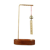 ZOOMELLA Brush Stand Rack Windchime Holder Wood Pen Holder for Beginners Professional Gold
