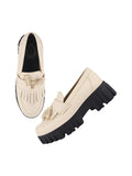 Shoetopia Cream Loafers For Women /Eu37,Beige,4,B0DK7GMW7X