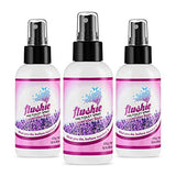 Flushie Pre-Toilet Spray - Travel Size Bathroom Spray for Toilet Deodorizer (Lavender 3-Pack, 4 oz)