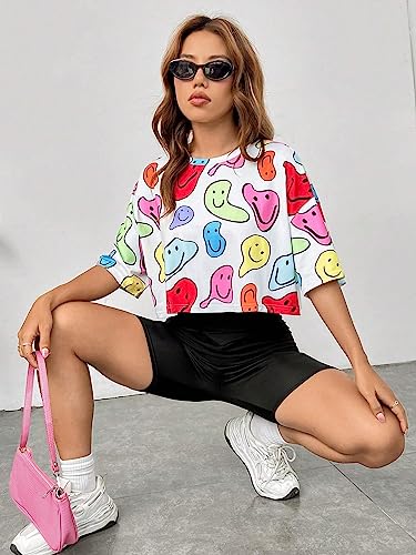 Toplot Women'S Casual Printed Crop Top With Half Sleeve Pack Of 2 (Combo-5098-Cku-Mlt-M),Chiku-Multi,,B0CFTV1KCW