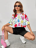 Toplot Women'S Casual Printed Crop Top With Half Sleeve Pack Of 2 (Combo-5098-Cku-Mlt-M),Chiku-Multi,,B0CFTV1KCW