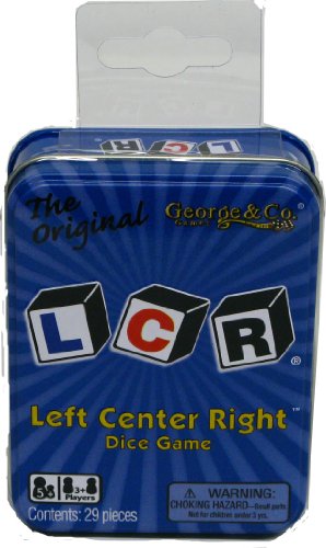 Lcr  Left Center RightDice Game - Blue Tin