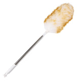 Lambswool Extendable Duster 29-110 Inch, Anti-Static Flexible Head, Stainless Steel Pole for High Ceilings, Fans, Interior & Roo