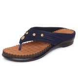 Ortho Joy Fancy Doctor Slippers | Comfortable Sandals For Women Stylish,Navy Blue,6,B09VLDDQ6R