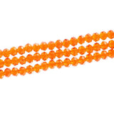500pcs Czech Faceted Rondelle Crystal Glass Loose Beads 4mm Small Tiny Spacer Bulk Sun (Orange) for DIY Craft Jewelry Making CCR