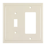 Henne Bery Modern Edge Decorative Wall Plate Switch Plate Outlet Cover, Durable Solid Zinc Alloy (Toggle/Decorator, Light Almond