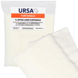 URSA FurTangle - 30x15cm Super Soft Furry Rectangle (13mm) - Noise Reduction & Wind Protection for Microphones, DIY Crafting (Wh