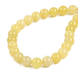 BEADIA Natural Lemon Jade Stone Round Loose Semi Gemstone Beads for Jewelry Making 8MM 44PCS