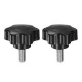 HARFINGTON 2pcs Star Knobs M10 x 20mm 304 Stainless Steel Threaded Stud 46mm Plastic 6-Star Head Hand Tightening Thumb Screw Cla