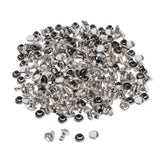 ATORSE 3x100pcs Snap Button Rivets Leather Craft for Garment Accessories Silver 6mm