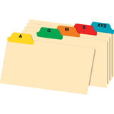 Office Depot Brand AZ Poly Index Card Guide Set, 5 x 8, Multicolor, Set of 25 Cards