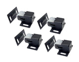 QCAA Heavy Duty Large Jumbo Roller Catch Latch for Closet Doors and Cabinets, Matte Black, Made in Taiwan, 4 Pack