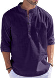 Bellstone Men'S Cotton Blend Regular Fit Solid Kurta (Kurta1500_Single_Purple_Xl)