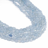 Yochus Irregular Aquamarine Stone Beads for Bracelets 8-10mm, Blue Gemstone Bead for Jewelry Making Strand 15 Inch (45-50pcs)