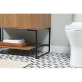 Elegant Decor Sloane 36 Aluminum Mdf Single Bathroom Vanity In Walnut Brown