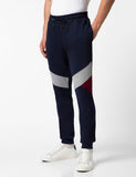 Fyltr Men'S Colourblock Joggers With Elasticated Waist And Contrast Drawstrings,Vainly Navy,Vainly Navy,28