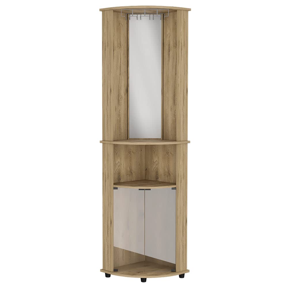 Chicago Corner Bar Cabinet -Living Room-Macadamia