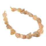 Natural Citrine Crystal Nugget Raw Graduated Beads Strand 2mm Hole Drilled