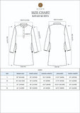 Kisah Men Blushing Peach Woven Design Kurta Full Sleaves, Knee Length, Straight, Regular Fit, Mandarin Collar Ethnic Wear, 50