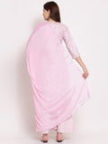 Anni Designer Women'S Cotton Straight Kurta With Palazzo & Dupatta (Kpzd-Cot-10024-Pink_S_Pink_Small),Pink,S,Cotton Blend,Straight,