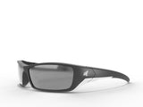 EDGE Reclus ANSI-Rated Safety Glasses - Black Frame/Silver Mirror Lenses
