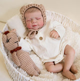 FOCKOF Realistic Reborn Baby Dolls-18 Inch Real Life Baby Dolls Girl Lifelike Baby Doll with Accessories for 3+ Years Old (Brown
