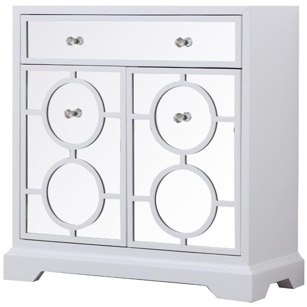 Elegant Decor Modern 32 Accent Cabinet In Hand Painted White