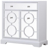 Elegant Decor Modern 32 Accent Cabinet In Hand Painted White