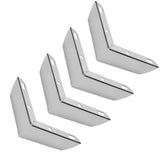 Bitray Metal Sofa Leg 1.3 Inch Height L Shape Furniture Leg Silver Table Cabinet Cupboard Couch Feet Furniture Feet Replacement 