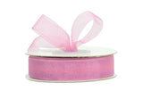 Ribbon Bazaar Plain Sheer Organza 7/8 Rosy Mauve 25yd Spool 100% Nylon Ribbon