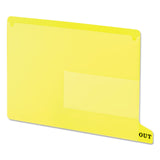 Smead 61956 Colored Poly Out Guides with Pockets Poly Letter Yellow 25/Box