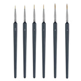 Fine Detail Paint Brush Set Mini Precision Round Artist Brushes for Acrylic Watercolor Oil Model Art Nail Craft DIY Supplies 6 P