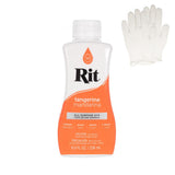Rit Dye - Liquid Fabric Dye for Crafting, Clothing, and D cor - 8 oz. Bottle - Tangerine (Gloves Included)