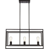 Living District Voir 3-Light Mid-Century Metal Pendant In Black