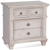 American Woodcrafters Sedona Antique White Wood 3-Drawer Nightstand