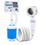 Portable Camping Shower Pump - Rechargeable Outdoor Shower Head Sprayer, Pumps Water from Bucket. Experience Refreshment Anywher