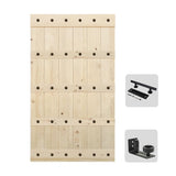 S&Z TOPHAND 48in x 84in Barn Door, Unfinished Big Copper Nail Knotty Pine/American Traditional Country Style/Single Surfaces/A S