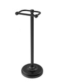 WZRUA Toilet Paper Holder Stand, Matte Black Toilet Paper Holder Free Standing,Post Pivoting Design & Stable Weighted Base SUS30