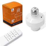 QIACHIP Wi-Fi Smart 2.4G Remote Control Light Socket E26 E27 Bulb Socket Adapter, eWeLink APP Remote Timing, Compatible with Ale