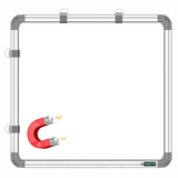 Yajnas 2X2 Feet (59X59 Cm) Dry Erase Premium Melamine Magnetic White Board For Home, Office, Coaching Class & School