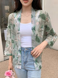 Toplot Women'S Front Open Floral Printed Shrug Top Regular Fit (Shrug-5148-Green-L),Green,,B0CJRBBFN1